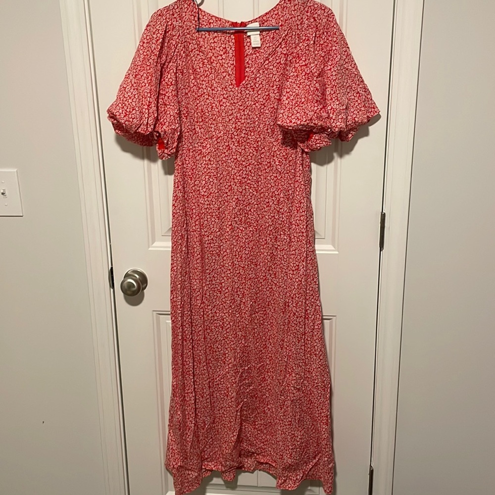 H&M Red floral dress